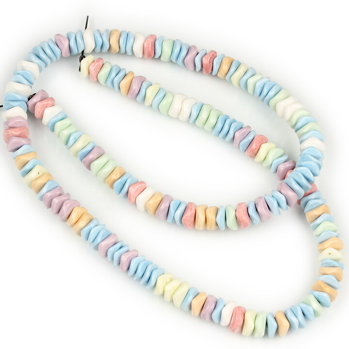 Margele Rainbow Alashan Agate rondele valurite 6,5x6,5x2-3mm (sirag) - pastel