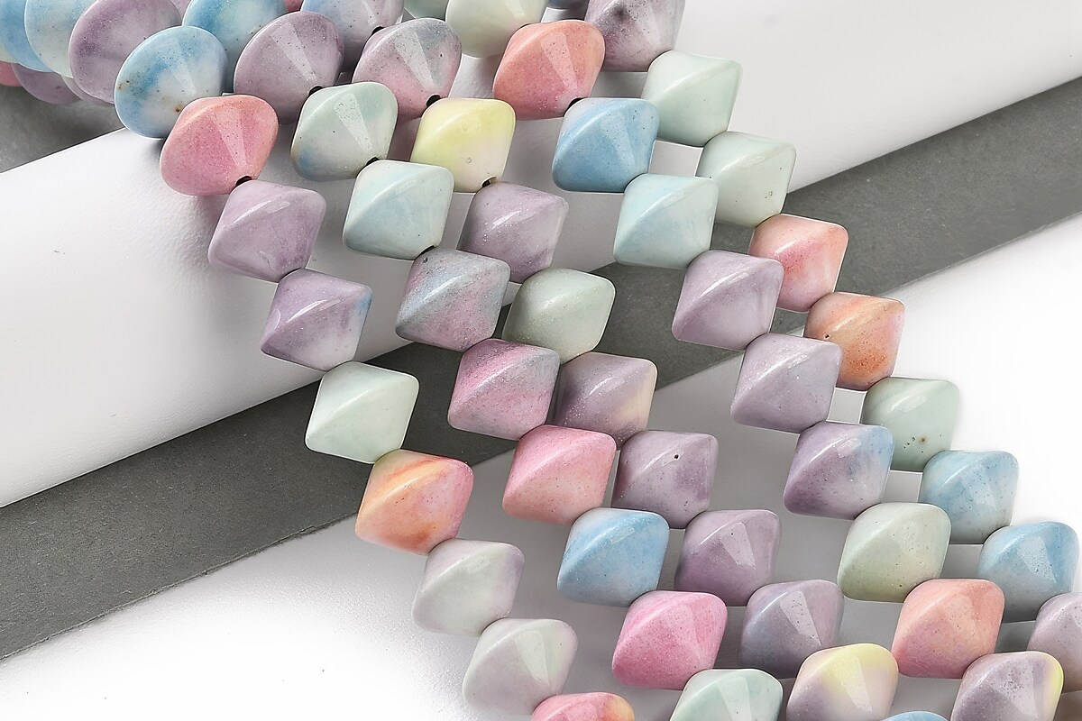 Margele Rainbow Alashan Agate rondele 10,5x8-10mm (sirag) - pastel