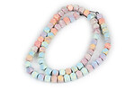 Margele  Rainbow Alashan Agate cub fatetat 6x6x6mm (sirag) - pastel