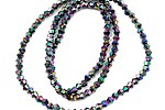 Margele cristal biconic 3mm (sirag) - placat curcubeu metalic