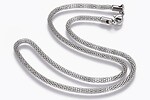 Lant otel inoxidabil 304 cu inchizatoare lobster, lungime 45,8cm, grosime 3,2mm
