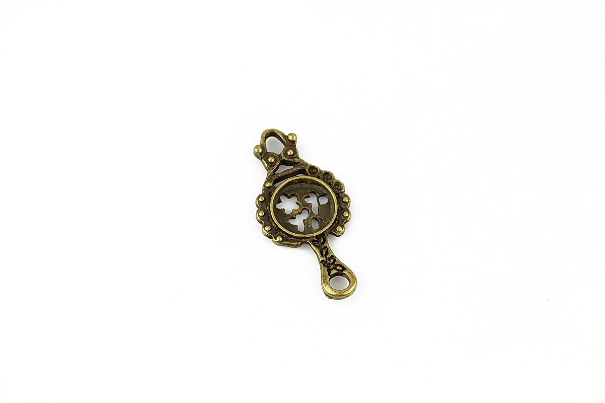 Charm bronz oglinda 24x11mm