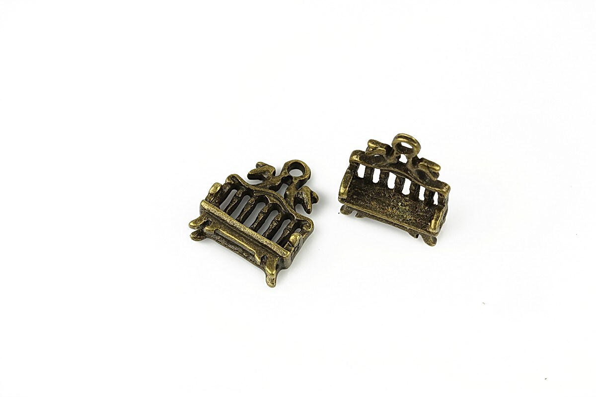 Charm bronz bancuta 16x12mm