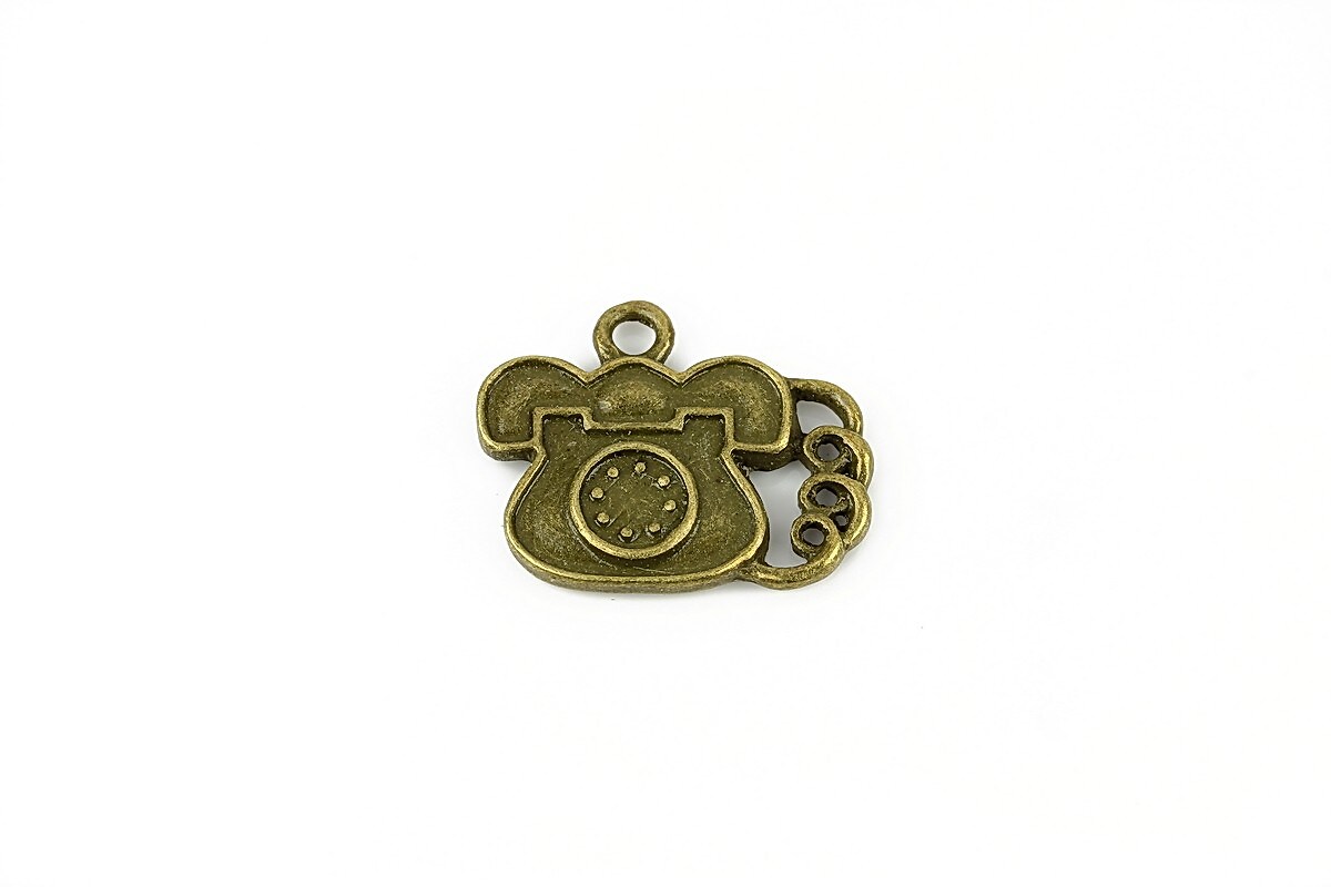 Charm bronz telefon 18x22mm