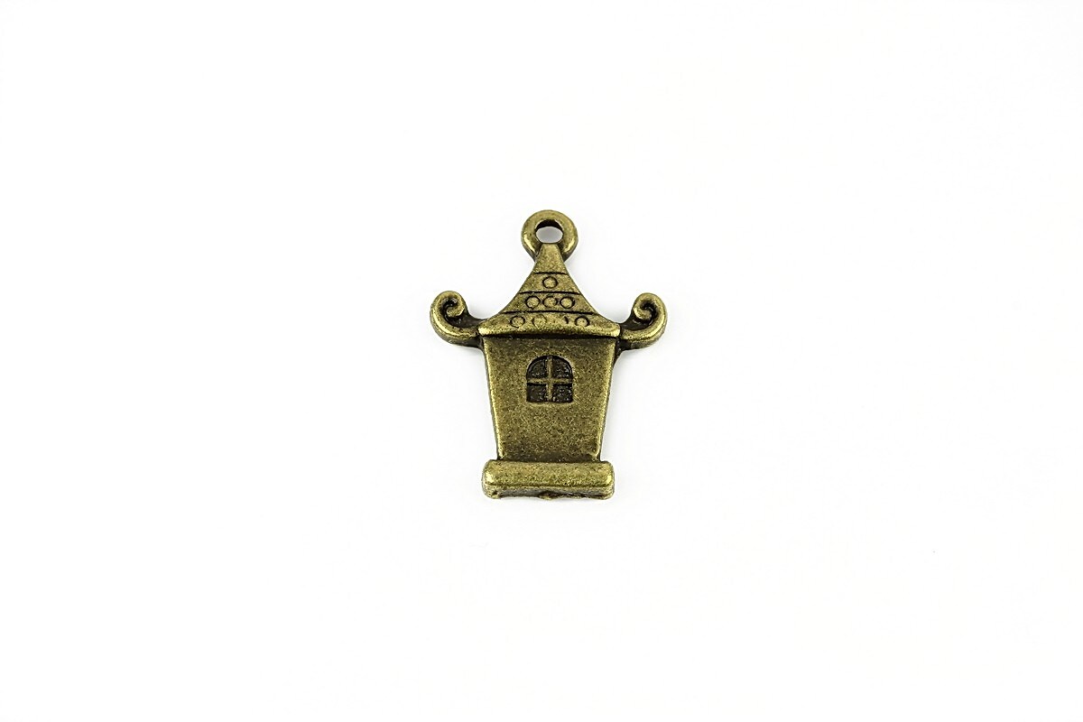 Charm bronz pagoda 21,5x16mm