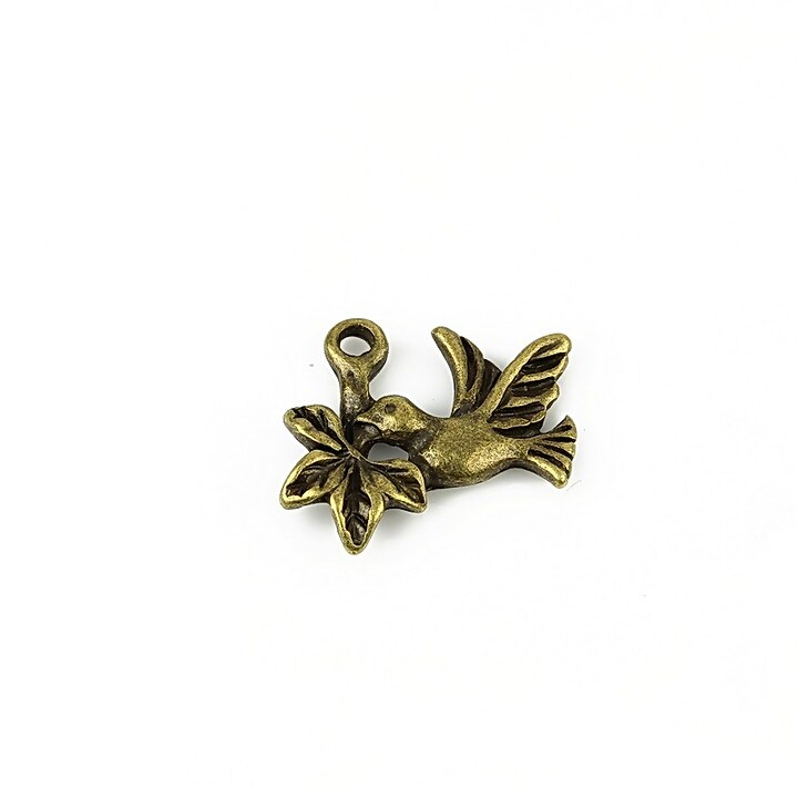 Charm bronz pasare 15x18mm