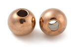 Distantiere otel inoxidabil 202 placat IP rose gold (Ion Plating) sfere 6x8mm