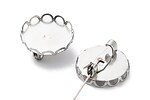 Baza brosa otel inoxidabil 304 cu platou pentru cabochon 16mm