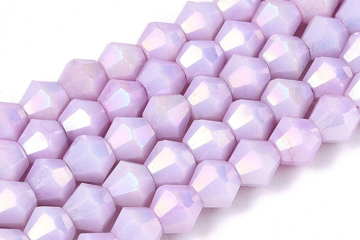 Margele cristal biconic electroplacat 4x4,2mm (sirag) - mov lila placat AB