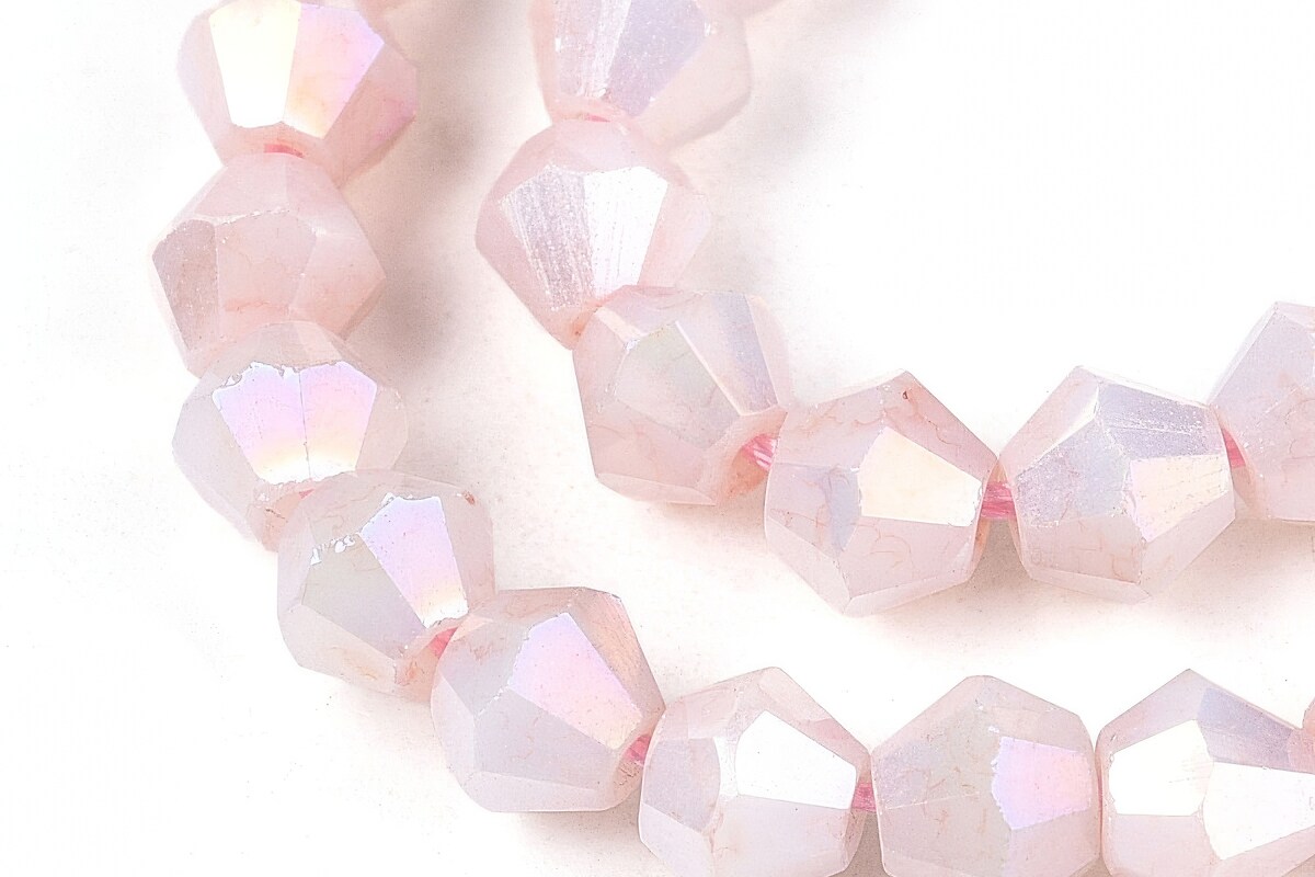 Margele cristal biconic electroplacat 4x4,2mm (sirag) - misty rose placat AB