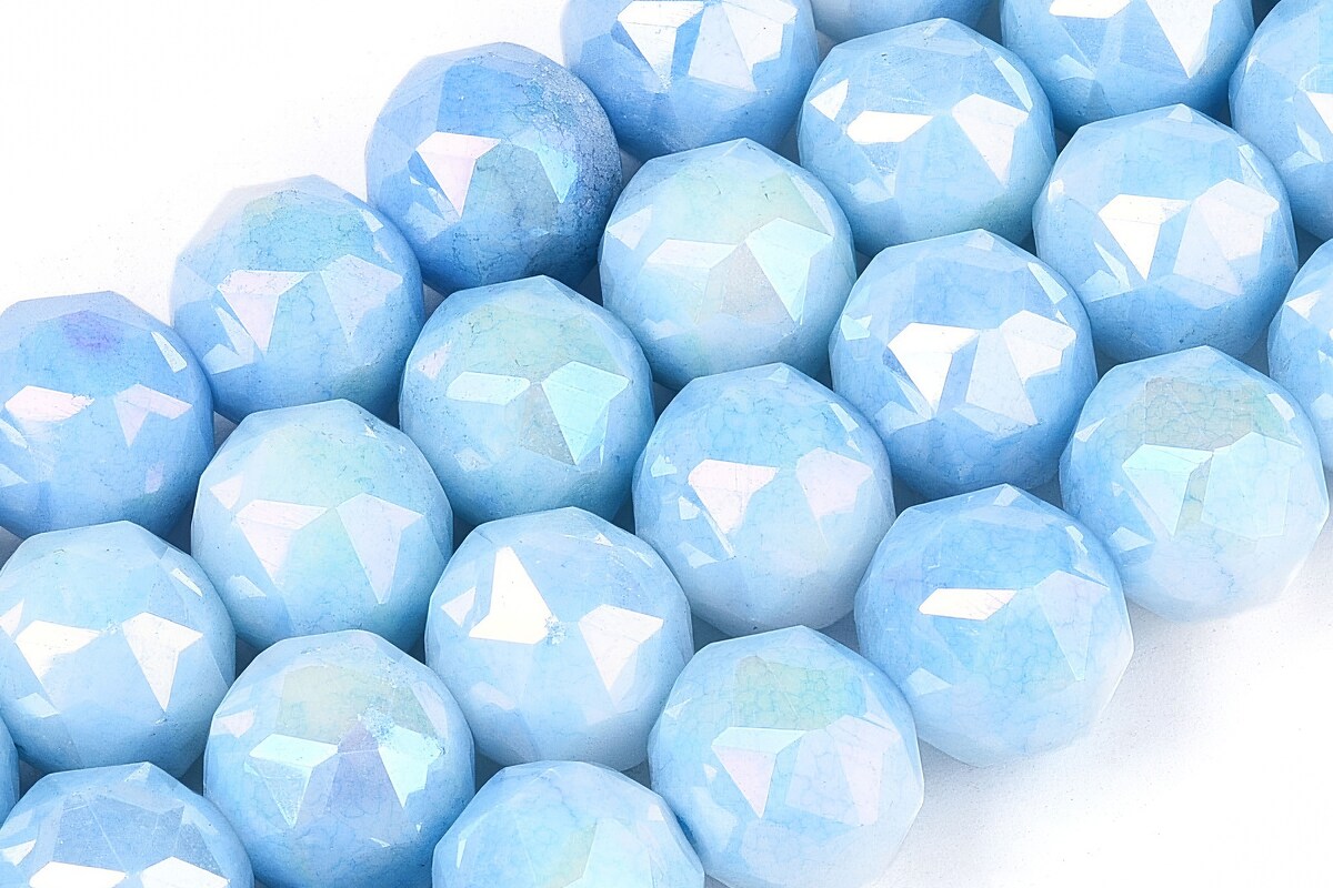 Sirag margele cristale electroplacate in doua nuante aprox. 9.5-10mm - bleu AB