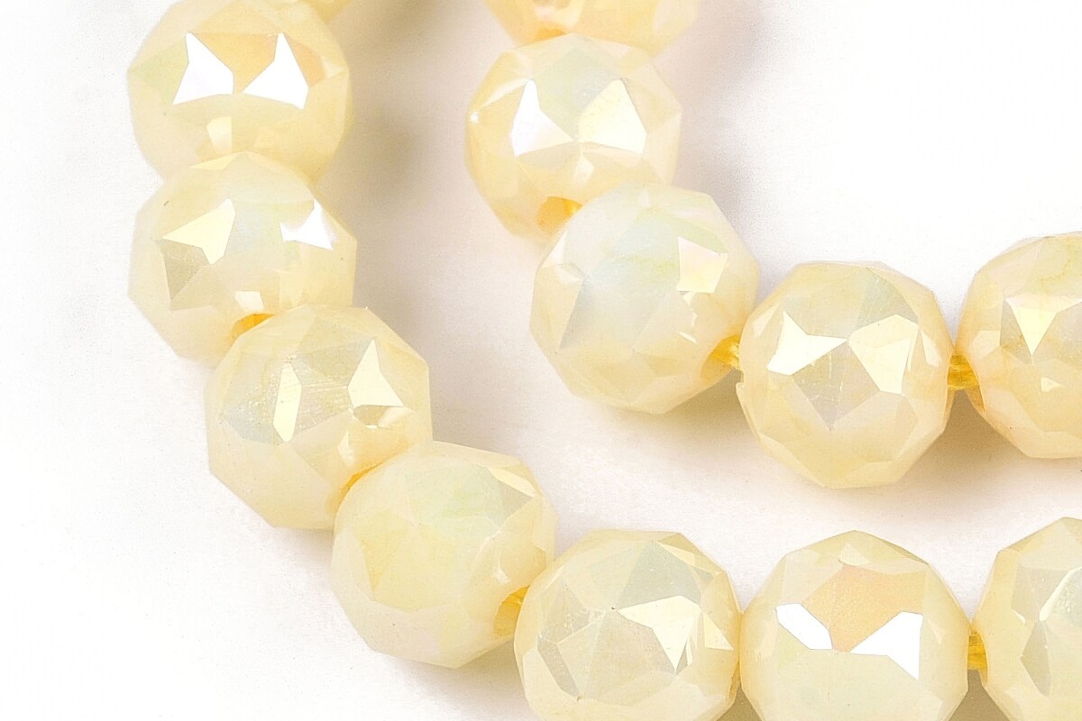 Sirag margele cristale electroplacate in doua nuante aprox. 5,6x6mm - galben auriu AB