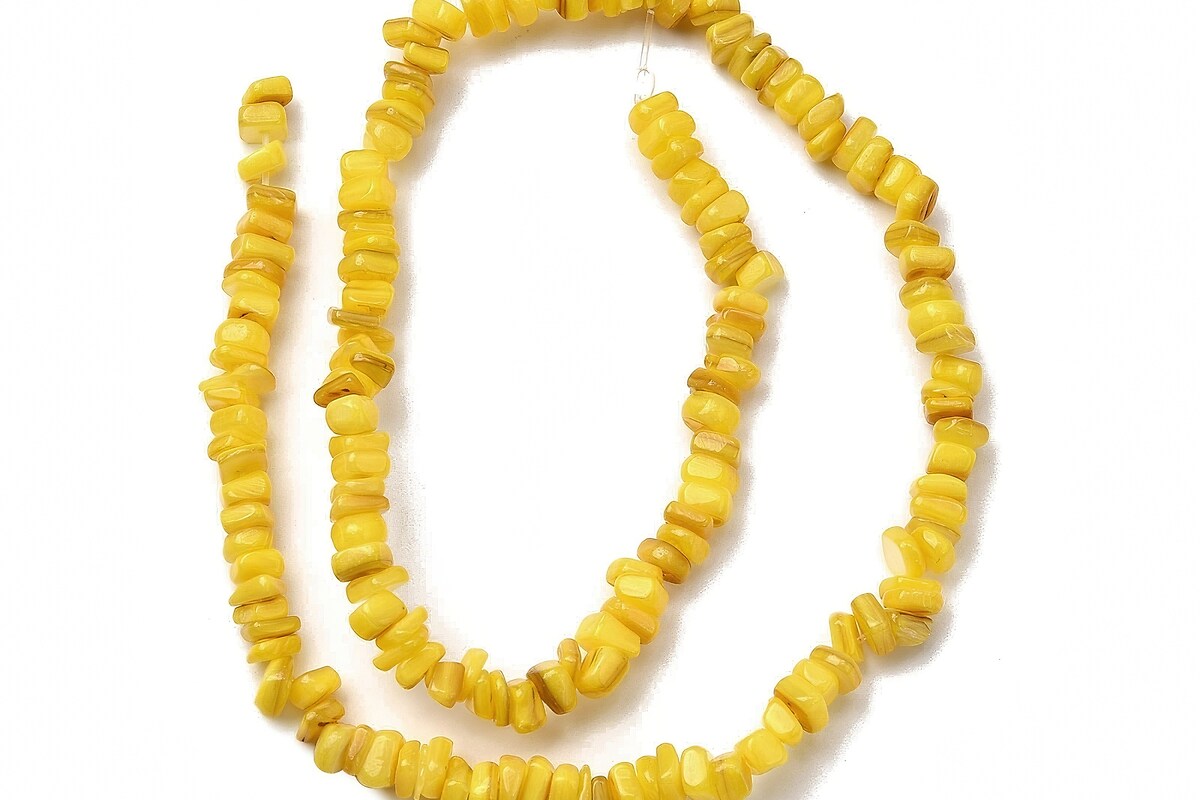 Sirag margele sidef nuggets 4,5-9x4,5-7mm - galben