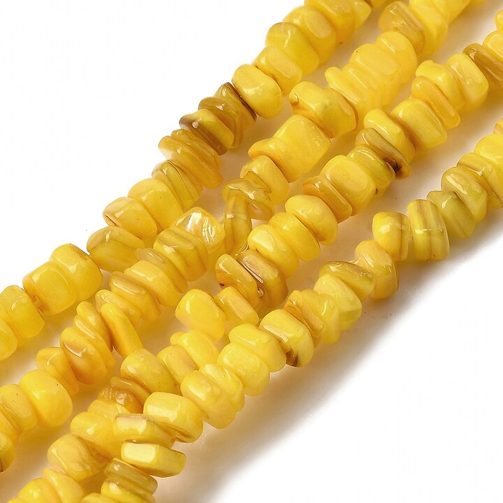 Sirag margele sidef nuggets 4,5-9x4,5-7mm - galben