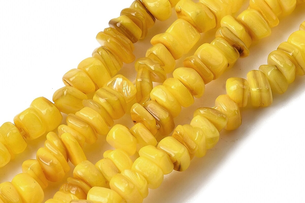 Sirag margele sidef nuggets 4,5-9x4,5-7mm - galben