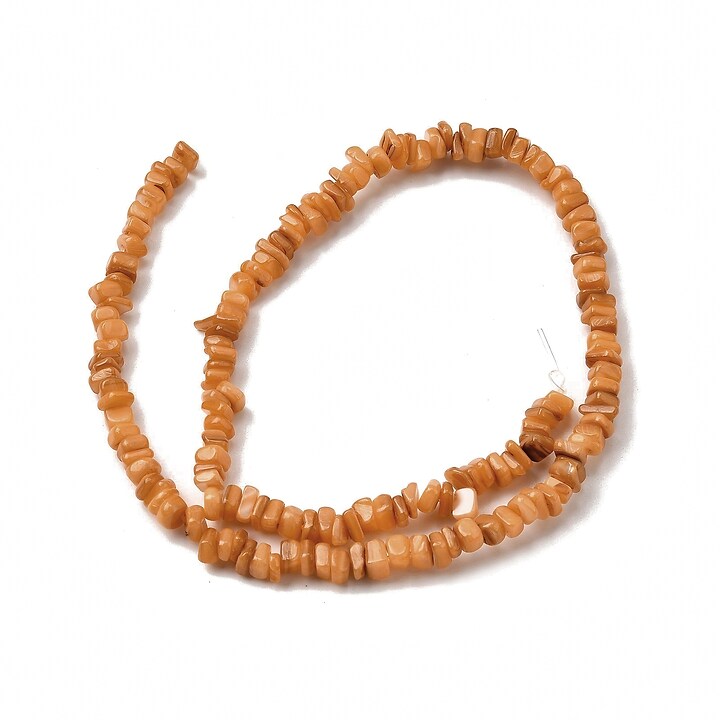 Sirag margele sidef nuggets 4,5-9x4,5-7mm - portocaliu inchis