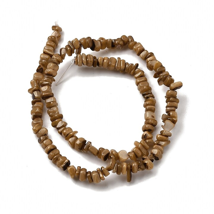 Sirag margele sidef nuggets 4,5-9x4,5-7mm - maro