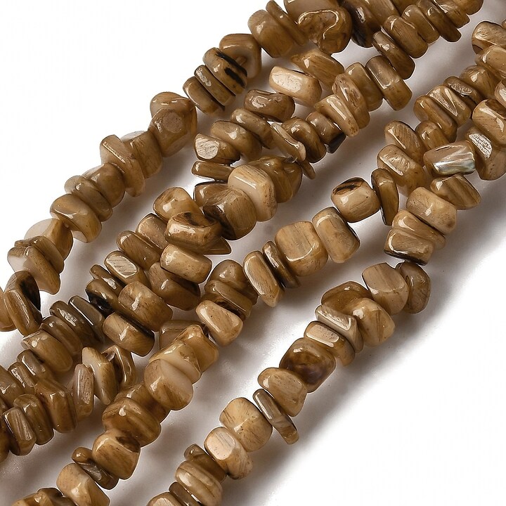 Sirag margele sidef nuggets 4,5-9x4,5-7mm - maro