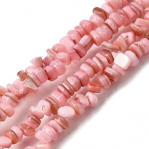 Sirag margele sidef nuggets 4,5-9x4,5-7mm - roz