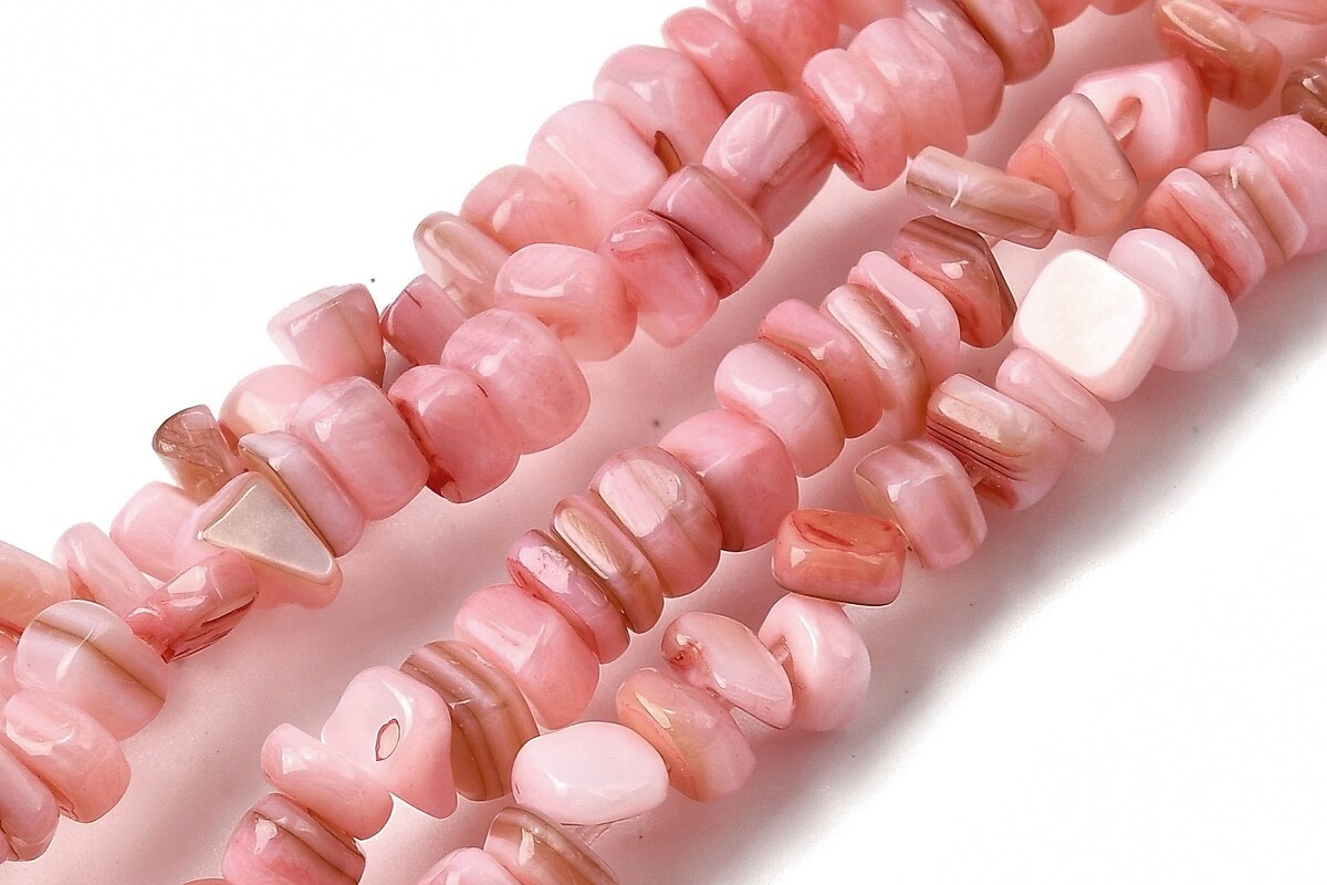 Sirag margele sidef nuggets 4,5-9x4,5-7mm - roz