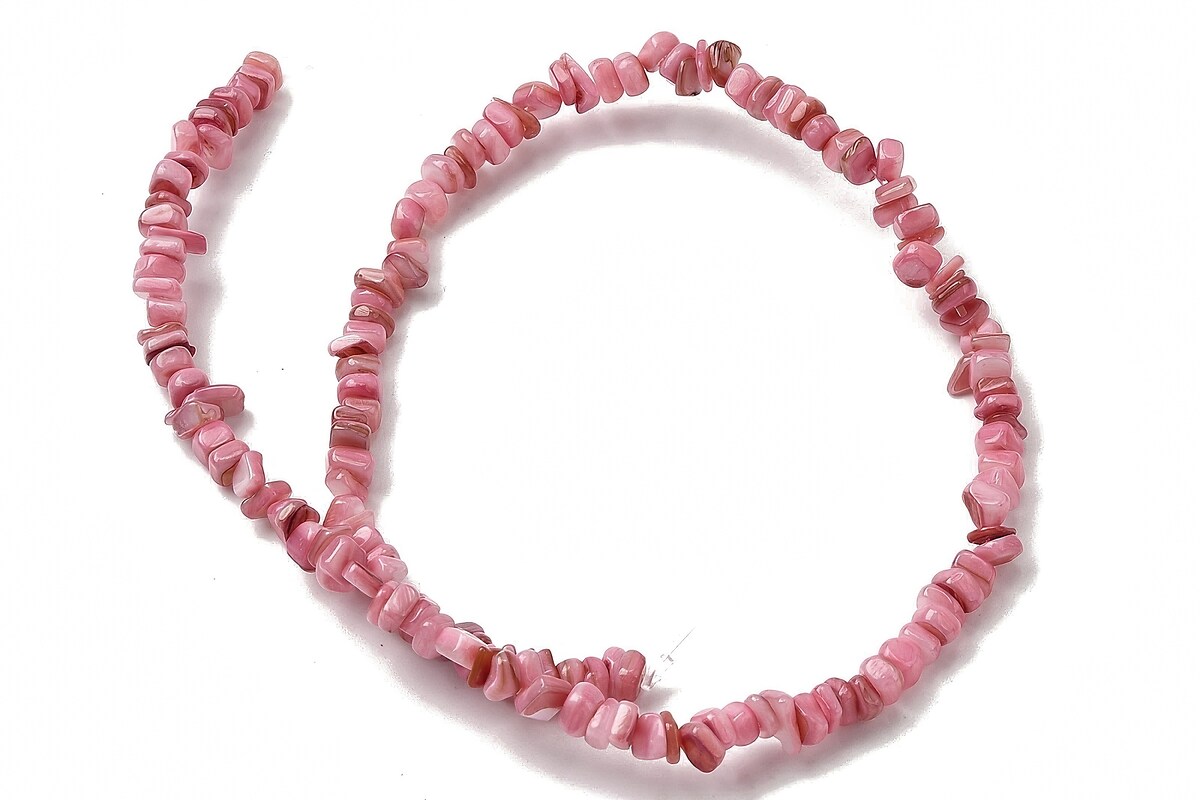 Sirag margele sidef nuggets 4,5-9x4,5-7mm - roz inchis
