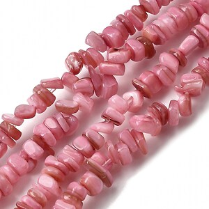 Sirag margele sidef nuggets 4,5-9x4,5-7mm - roz inchis