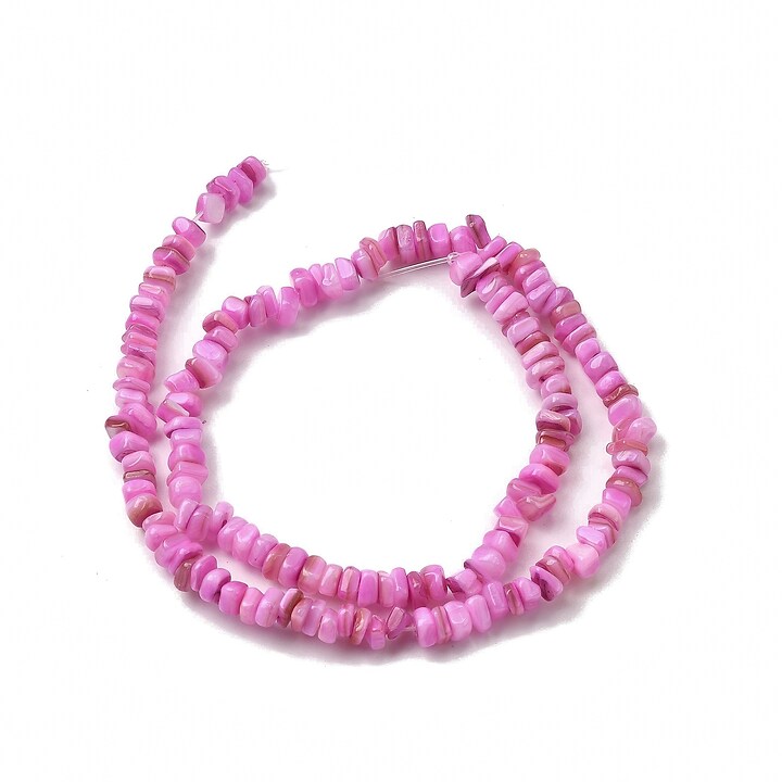 Sirag margele sidef nuggets 4,5-9x4,5-7mm - roz aprins