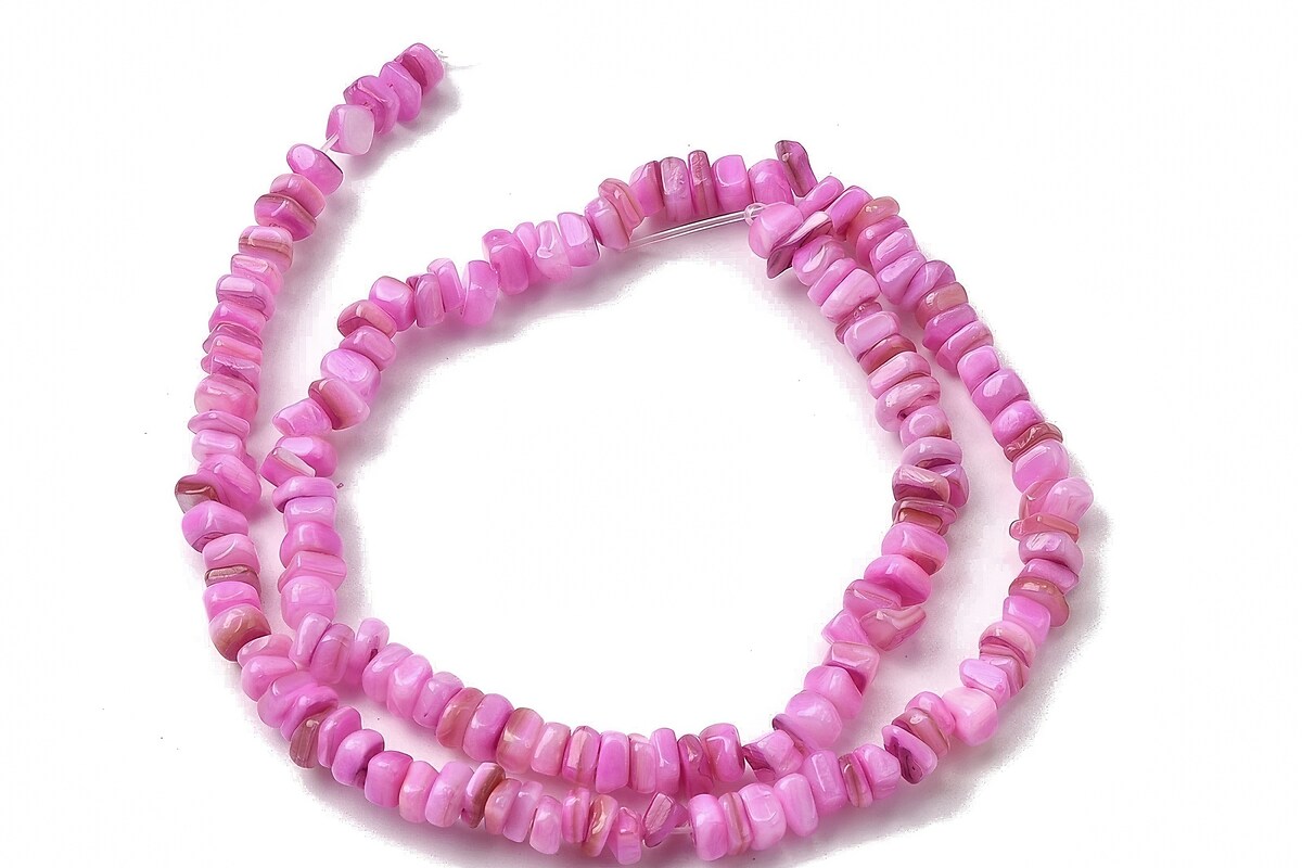 Sirag margele sidef nuggets 4,5-9x4,5-7mm - roz aprins
