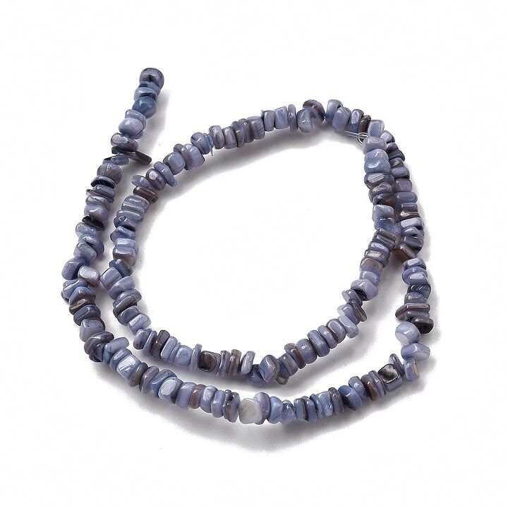 Sirag margele sidef nuggets 4,5-9x4,5-7mm - albastru denim