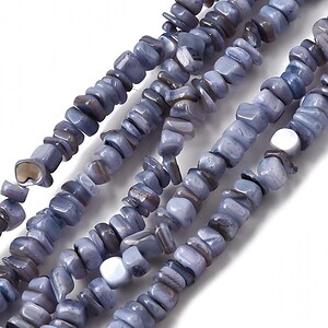 Sirag margele sidef nuggets 4,5-9x4,5-7mm - albastru denim