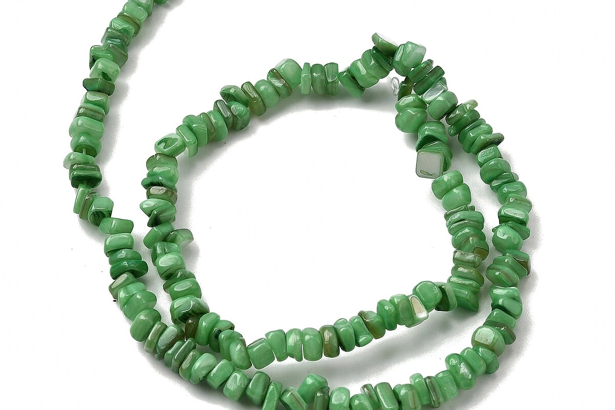 Sirag margele sidef nuggets 4,5-9x4,5-7mm - verde