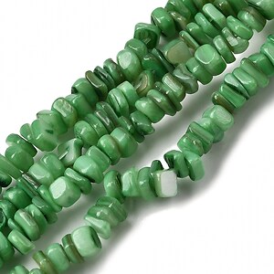 Sirag margele sidef nuggets 4,5-9x4,5-7mm - verde