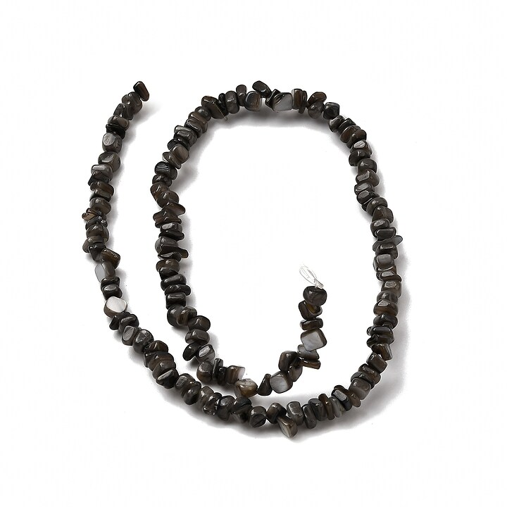 Sirag margele sidef nuggets 4,5-9x4,5-7mm - negru