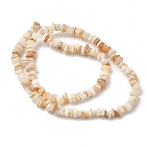 Sirag margele sidef nuggets 4-11x4,5-6mm - crem