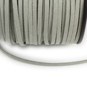 Snur suede (imitatie piele intoarsa) 3x1mm (5m) -gri deschis