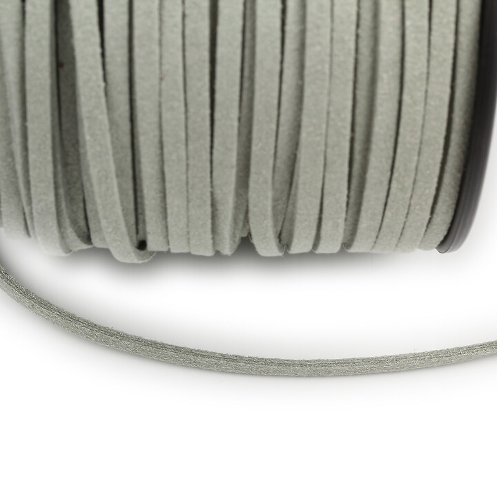 Snur suede (imitatie piele intoarsa) 3x1mm (5m) -gri deschis