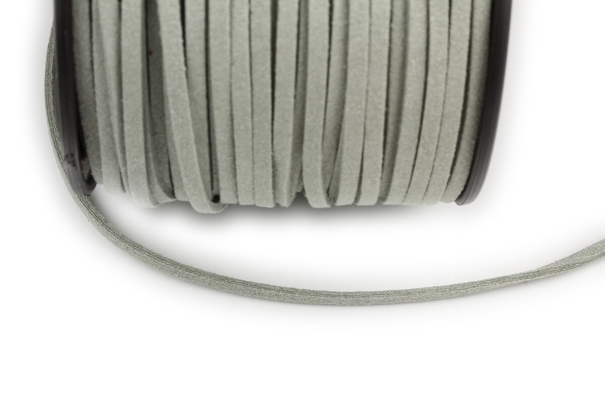 Snur suede (imitatie piele intoarsa) 3x1mm (5m) -gri deschis