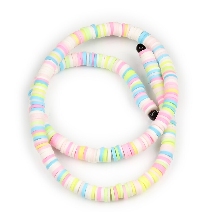 Sirag margele Heishi rondele din lut polimeric 6x0,5-1mm - mix