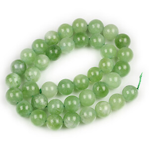 Margele calcedonie verde olive sfere 10mm (sirag)