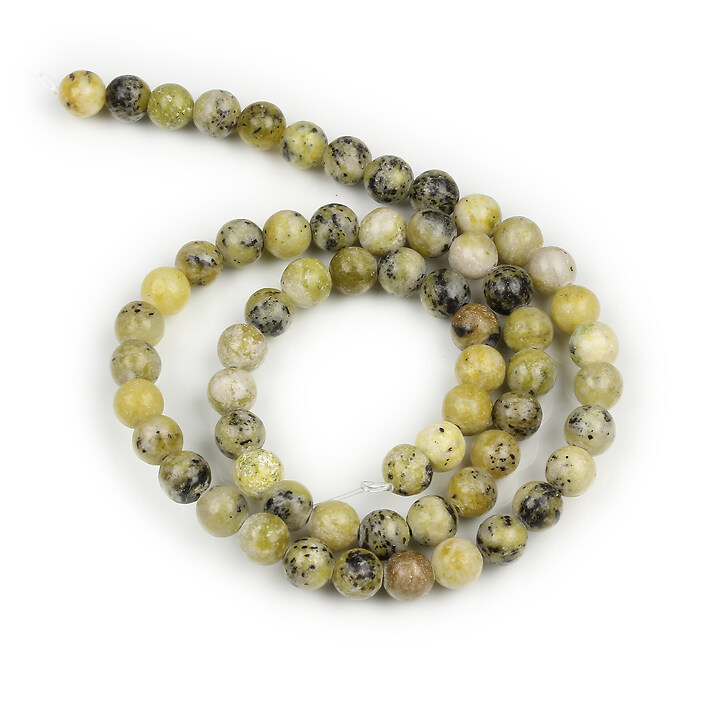 Margele jasp verde sfere 6mm (sirag)