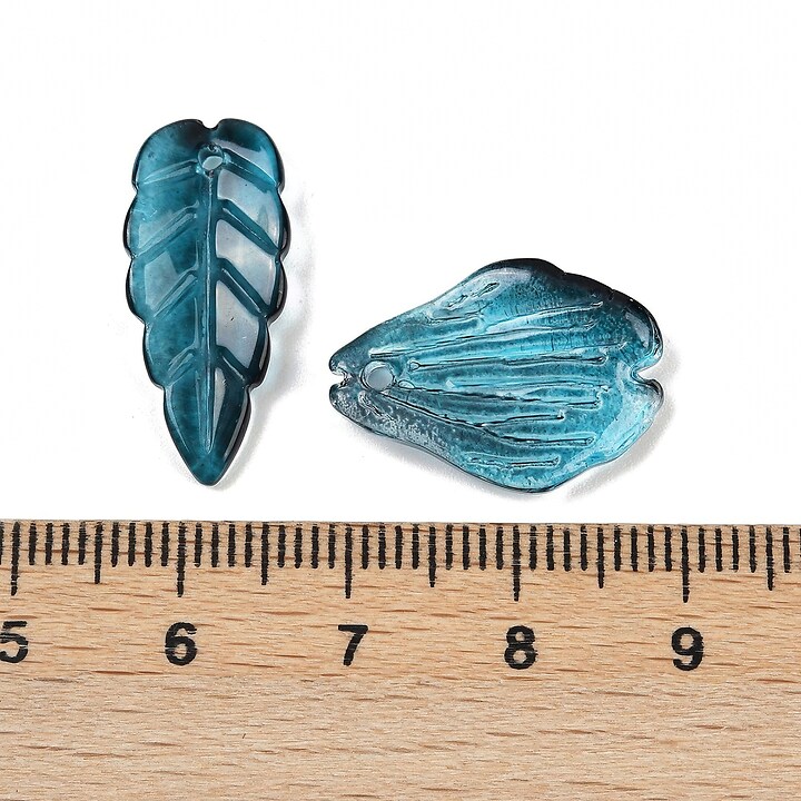 Margele de sticla gradient forme mixte 8-23x8-20mm - turcoaz inchis (50 grame)