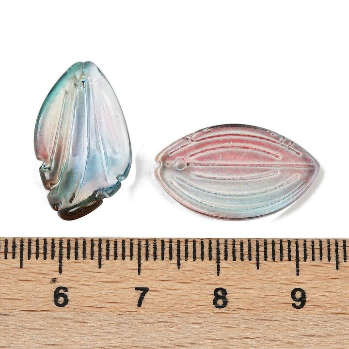 Margele de sticla gradient forme mixte 8-23x8-20mm - turcoaz mov (50 grame)