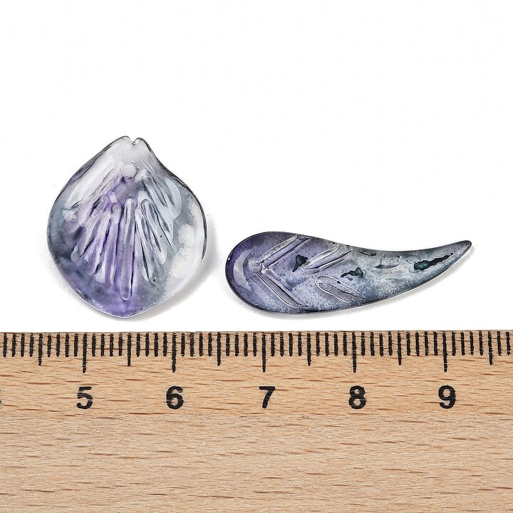 Margele de sticla gradient forme mixte 8-23x8-20mm - mov (50 grame)