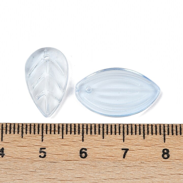 Margele de sticla gradient forme mixte 8-23x8-20mm - albastru deschis (50 grame)