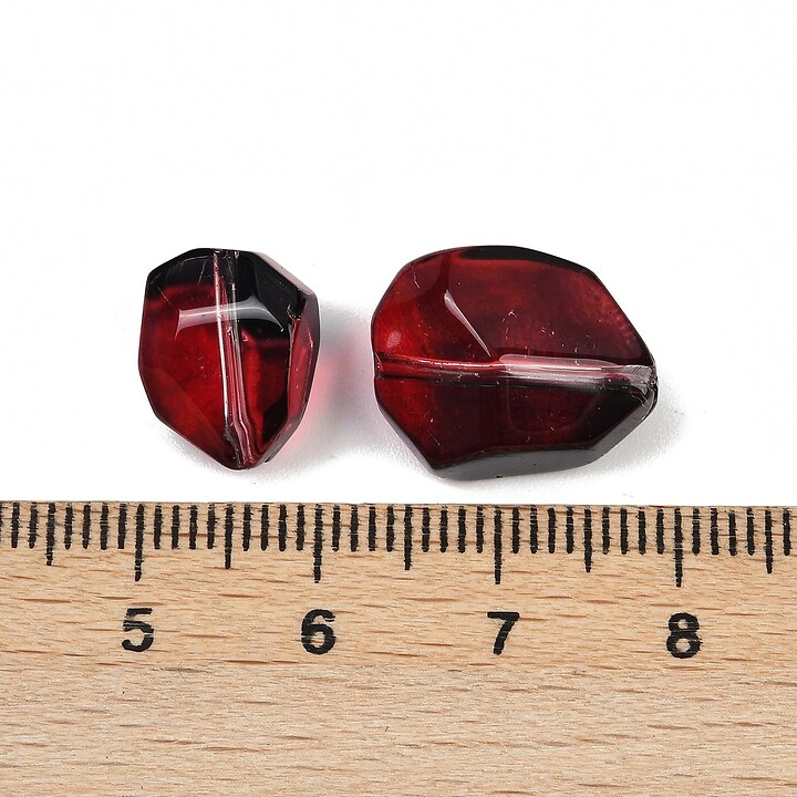 Margele de sticla gradient forme mixte 8-23x8-20mm - grena (50 grame)