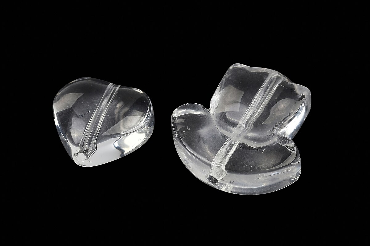Margele de sticla gradient forme mixte 8-23x8-20mm - alb (50 grame)