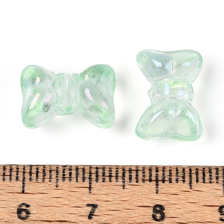 Margele de sticla fundita 10x14mm - verde transparent (50 grame)