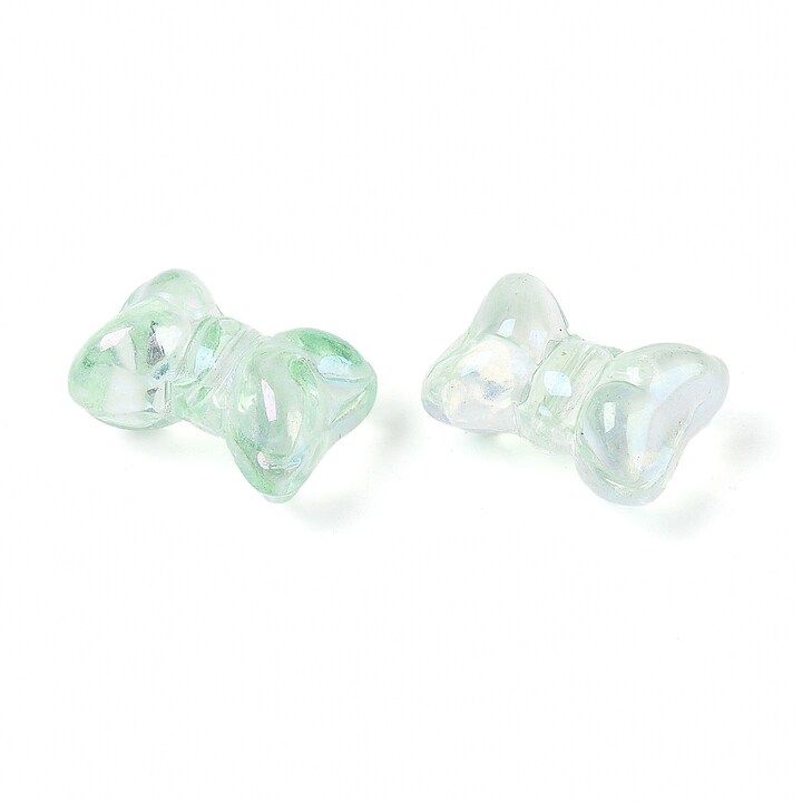 Margele de sticla fundita 10x14mm - verde transparent (50 grame)