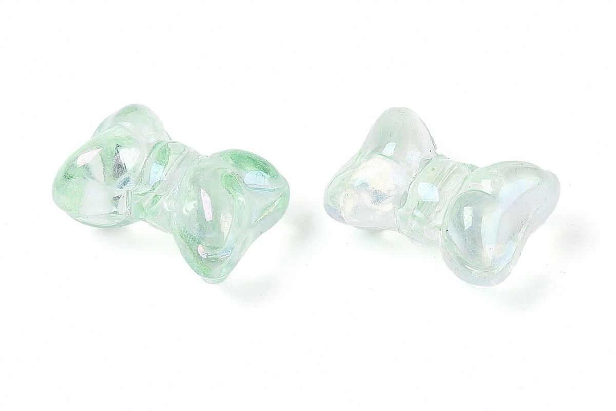 Margele de sticla fundita 10x14mm - verde transparent (50 grame)