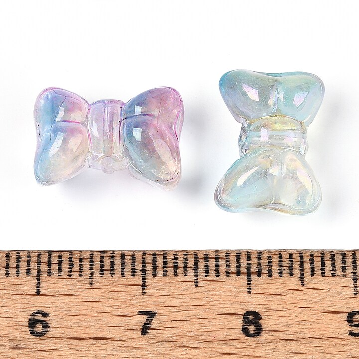 Margele de sticla fundita 10x14mm - degradee liliac (50 grame)